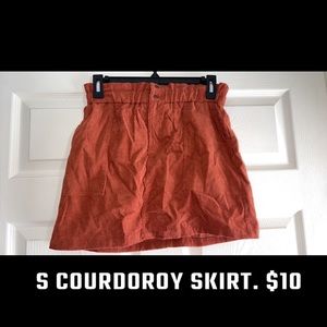 Small corduroy skirt.